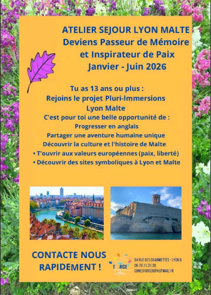 Atelier Séjour Malte 2026