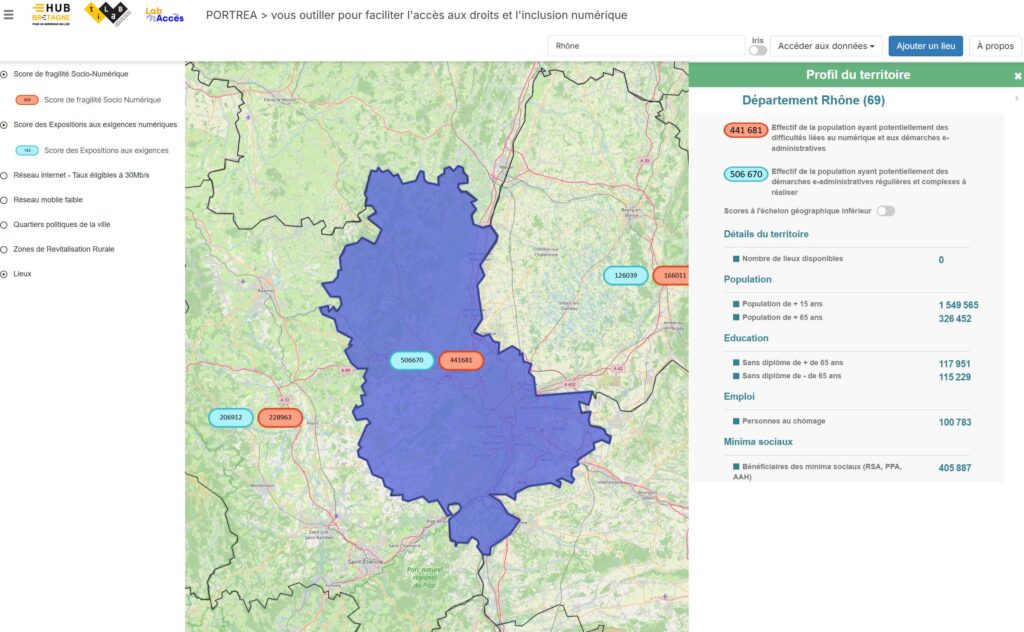 Portrea carte du Rhône